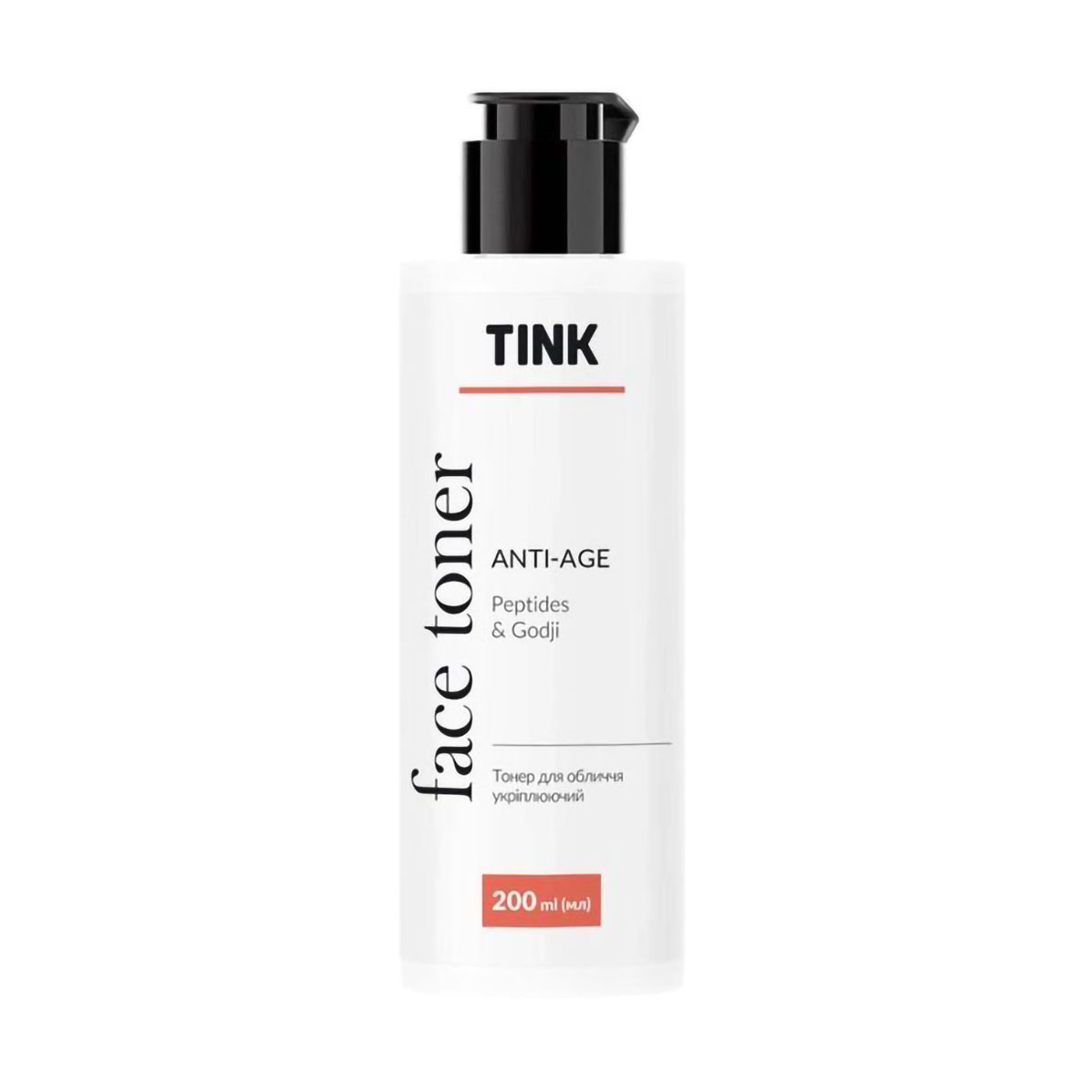 Зміцнювальний тонер для обличчя Tink Anti-Age Face Toner Пептиди та ягоди годжі, 200 мл